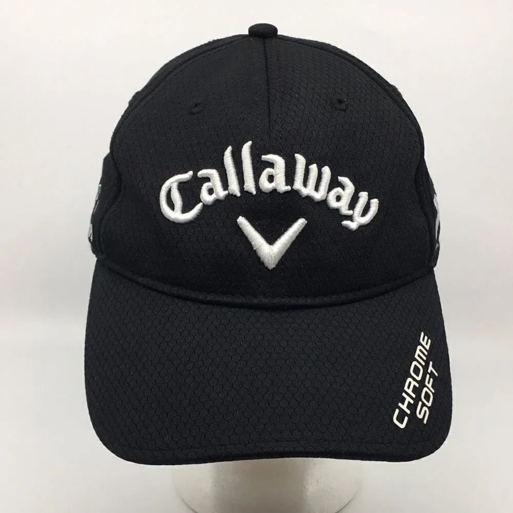 Callaway Golf Great Big Bertha Black Chrome Soft XR Baseball Cap Hat hook & loop